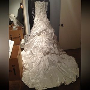 Maggie Soterro Wedding Dress size 6/8, veil and ball gown slip